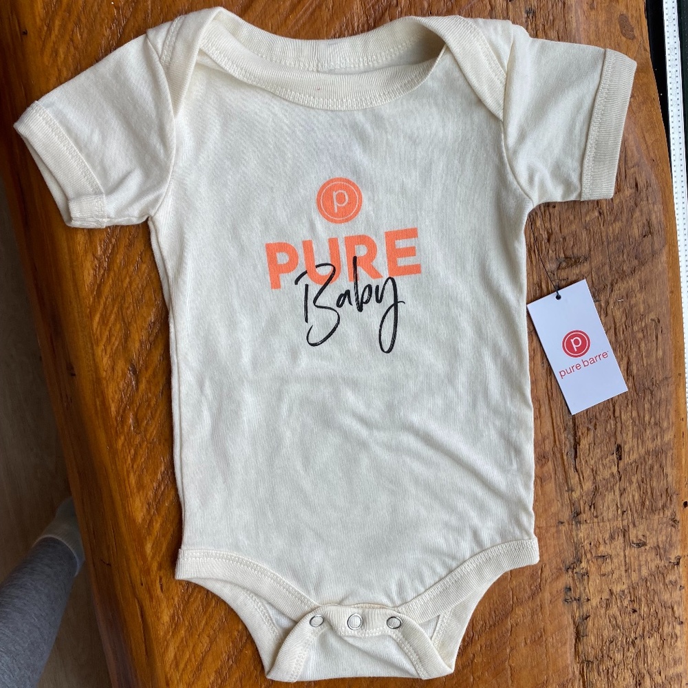 Peach Pure Barre Baby Onesie